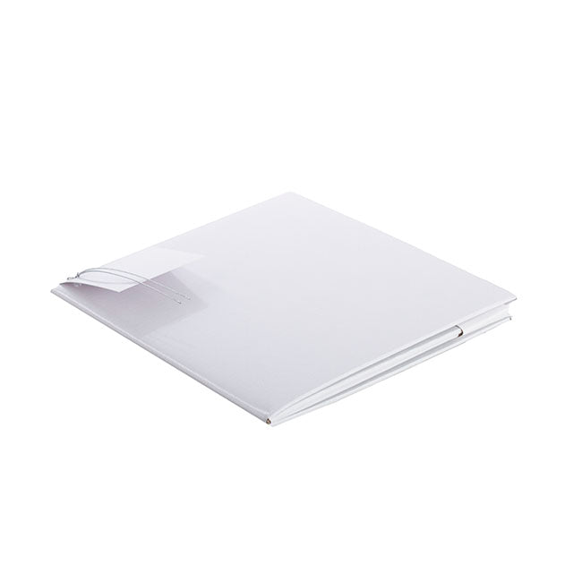 Gift Box Extra Lge with Bow Flat Pack White (250x250x245mmH)