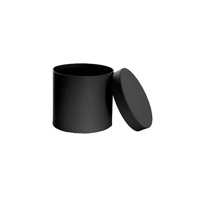 Soft Toy Gift Hat Box Round Black (15cmWx13.5cmH)