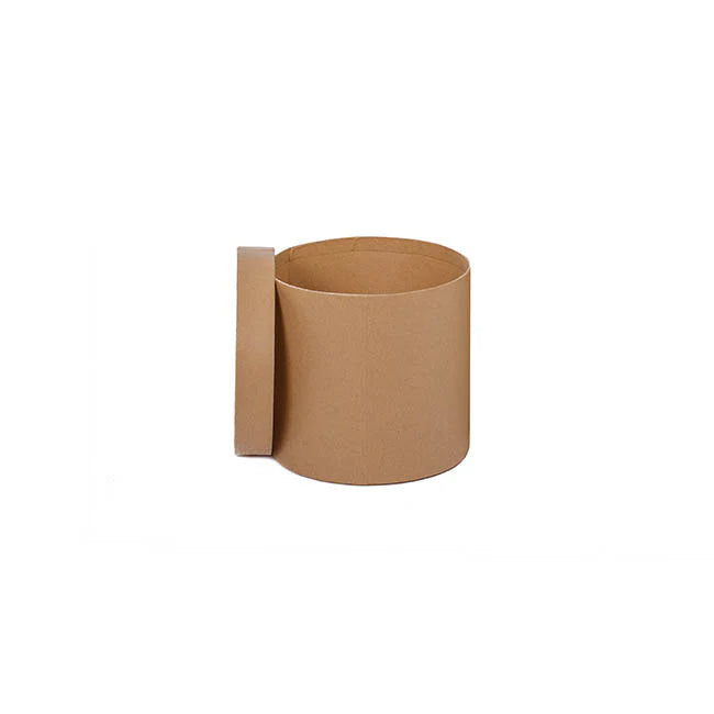 Soft Toy Hat Box Round Kraft Brown (15cmWx13.5cmH)