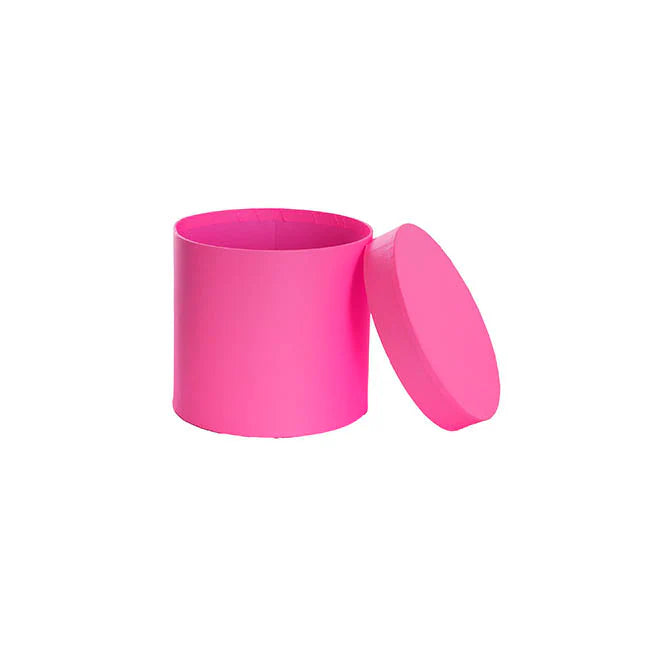 Soft Toy Gift Hat Box Round Hello Pink (15cmWx13.5cmH)