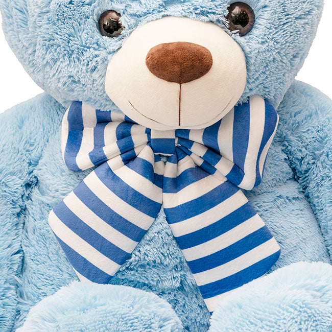 Liam Giant Teddy Bear Blue (105cmHT/70cmST)