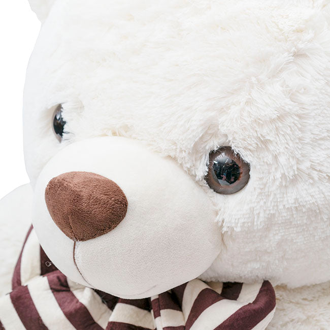 Liam Giant Teddy Bear Off White (105cmHT/70cmST)