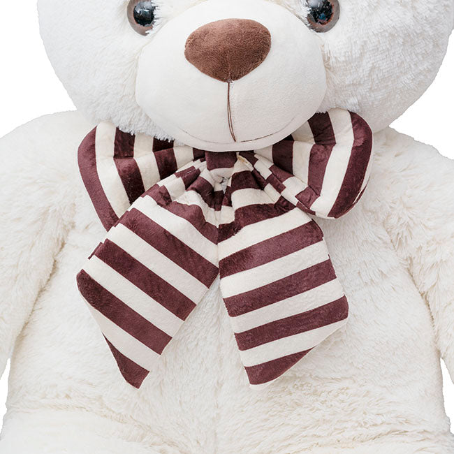 Liam Giant Teddy Bear Off White (105cmHT/70cmST)