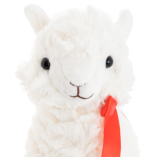 Fuzzy Wuzzy Plush Llama White (24cmHT)