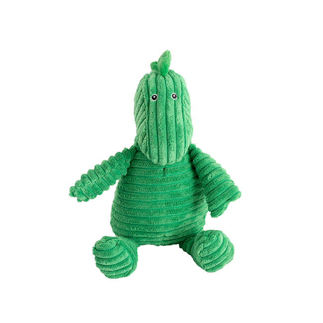 Dino Sitting Dinosaur Plush Toy Corduroy Green (25cmST)