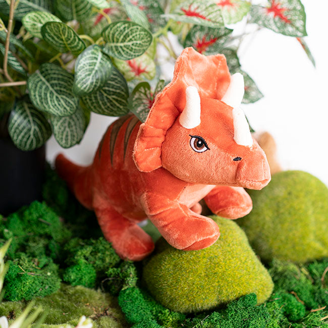 Tank Triceratops Dinosaur Plush Toy Orange (33x20cmHT)
