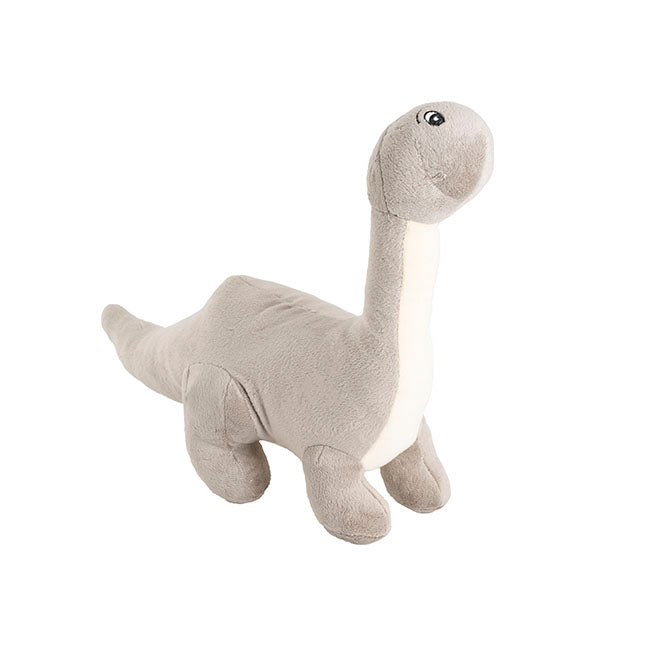 Bash Brontosaurus Dinosaur Plush Toy Grey (33x28cmHT)