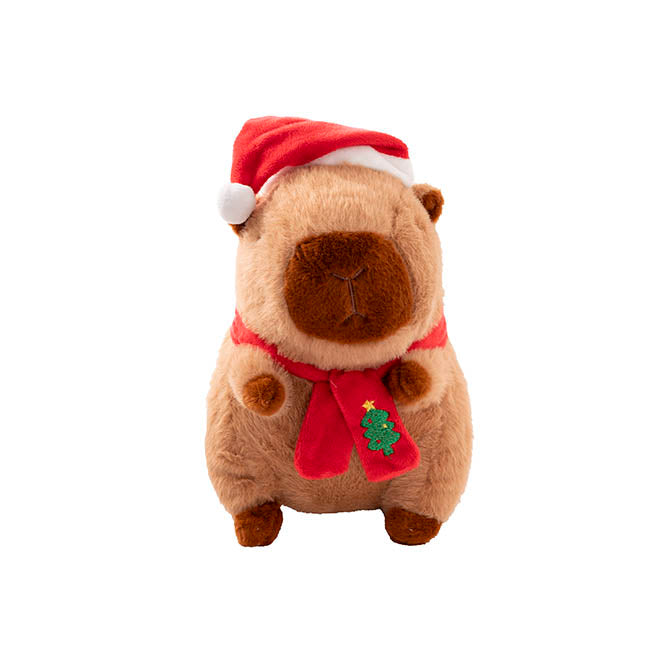Christmas Capybara George Plush Toy Brown (22cmST)
