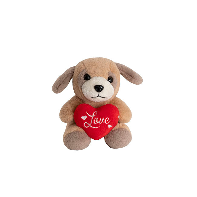 Love Puppy Patches Mini Plush Toy Brown (14cmST)