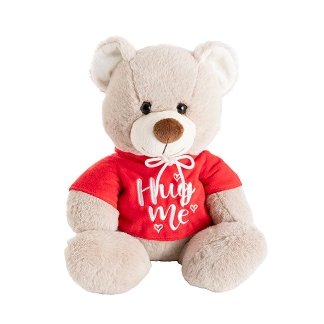 Hug Me Teddy Bear w Hoddie Grey (26cmST)