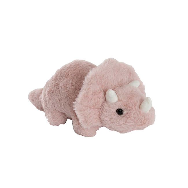 Triceratops Dinosaur Plush Soft Toy Dusty Pink (31x16cmHT) – The