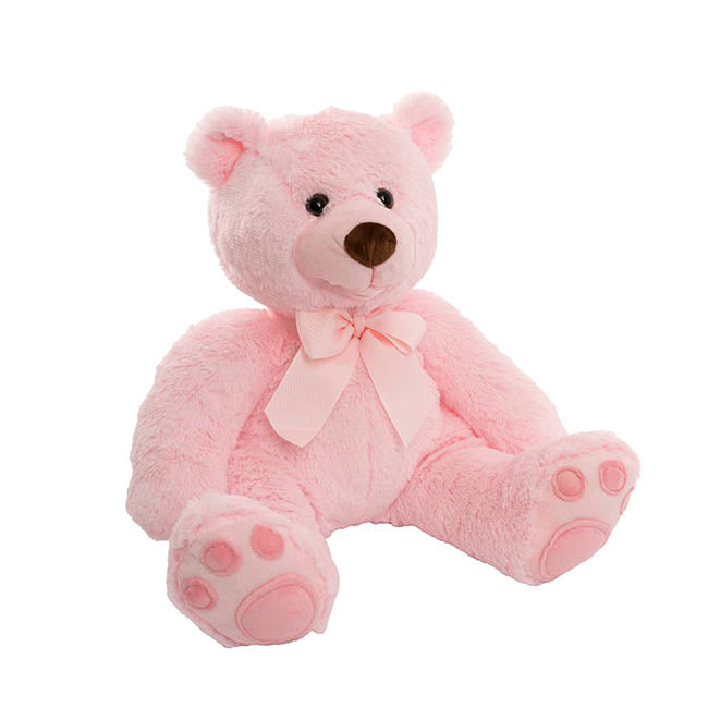 Teddy Bear Mojo Plush Soft Toy Pink (40cmHT)