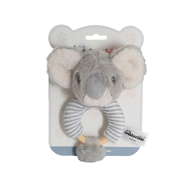 Native Koala Ring Rattle Grey (18cmHT)