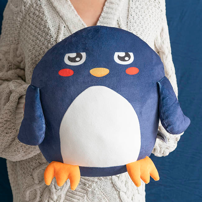 Penguin Winnie Squish Pillow Plush Puff Navy (35cm.HT)