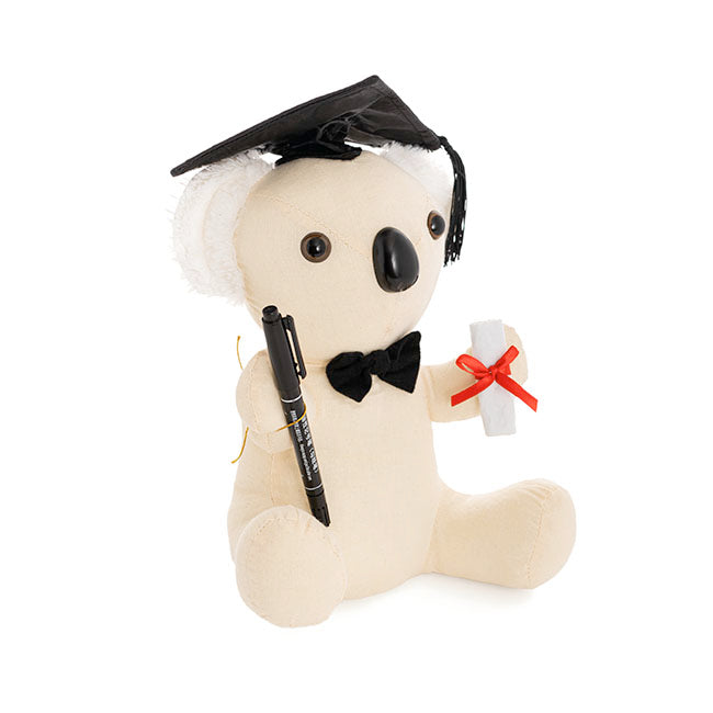 Graduation Signature Calico Koala with Pen (25cmST)