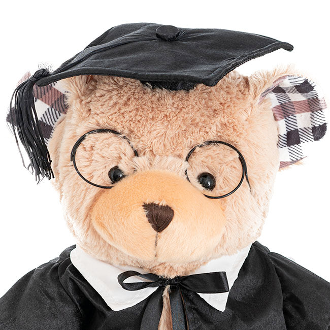 Graduation Teddy Bear Karl w Glasses Soft Brown (30cmST)