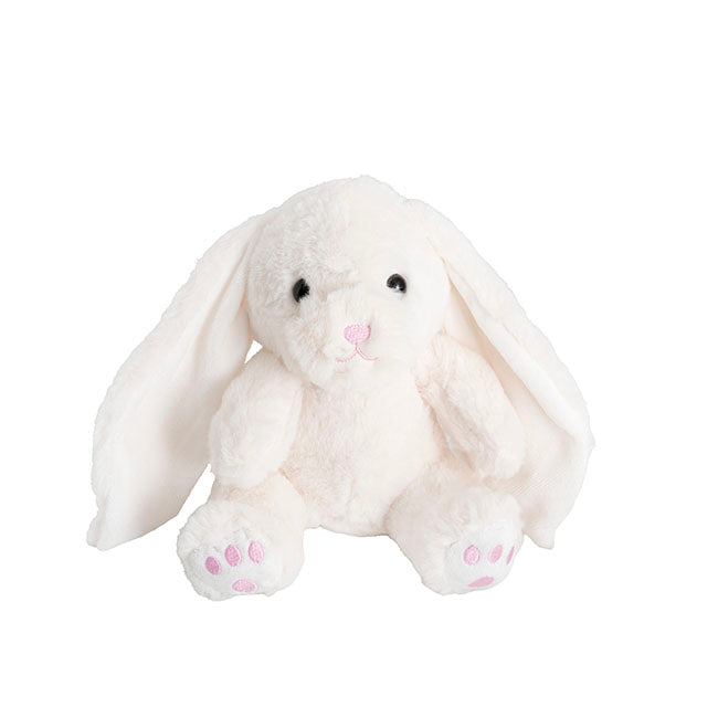 Molly Long Ears Bunny Plush Soft Toy White (21cmH)