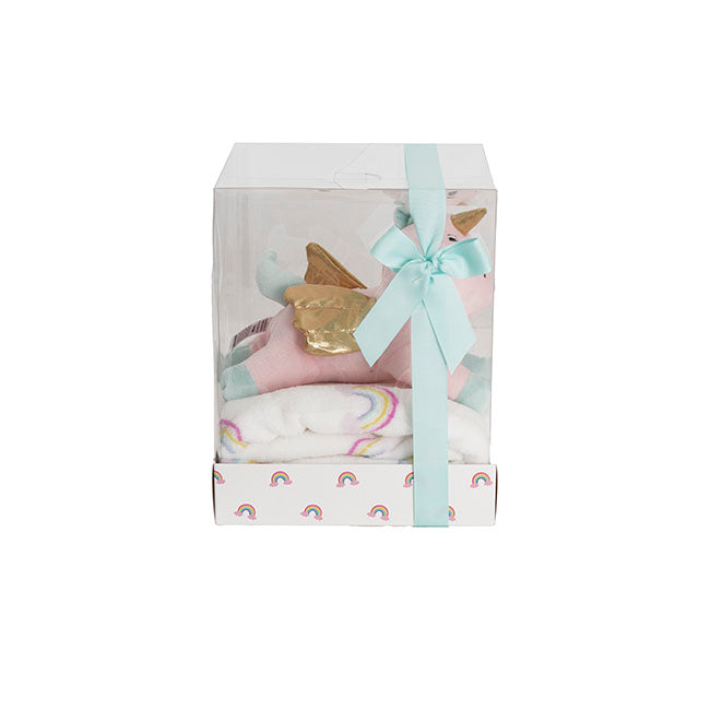 Unicorn Pebbles & Blanket Gift Pack Pink (20x18x26cm)