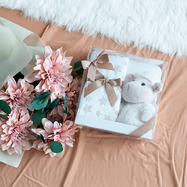 Leah the Lamb & Blanket Gift Pack Beige (25x12x25)