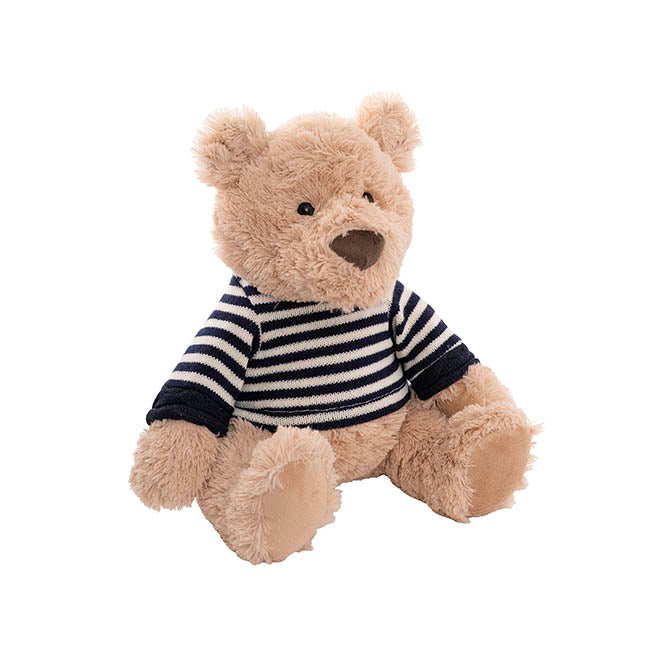 Teddy Bear Frank w Knitted Top Plush Soft Toy Brown (35cmST)