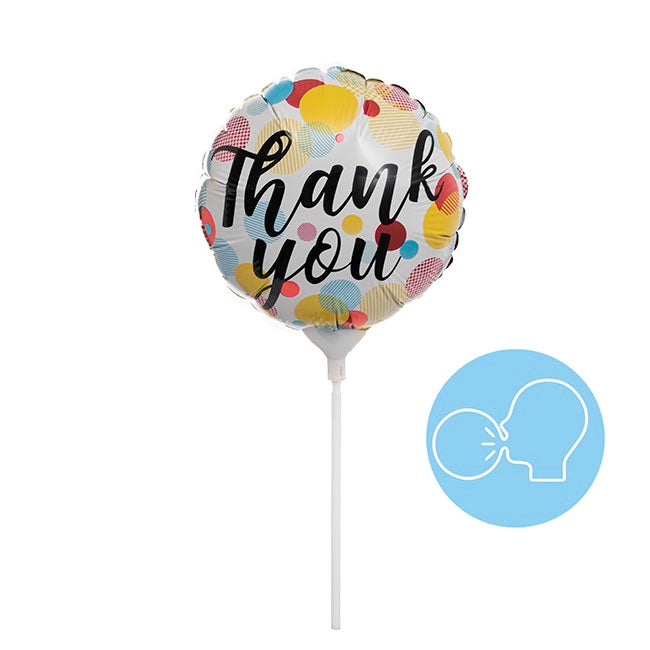 Foil Balloon 9" (22.5cmD) Thank you