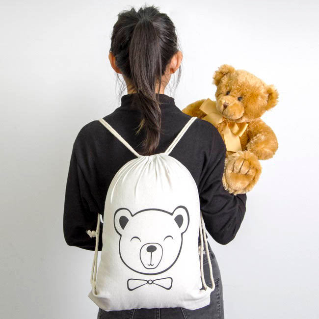 Teddy Bear Drawstring Bag