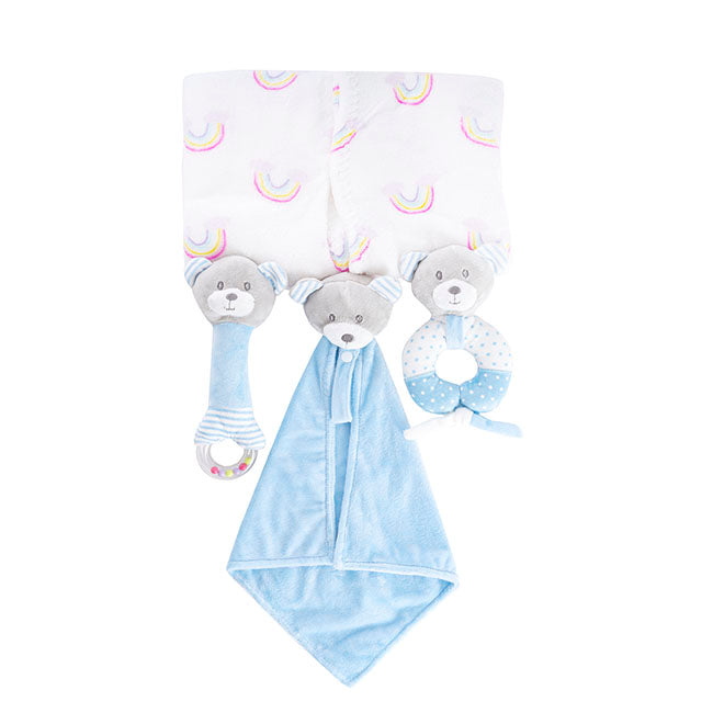 Baby Gift Pack Bear Accessories And Blanket Baby Blue