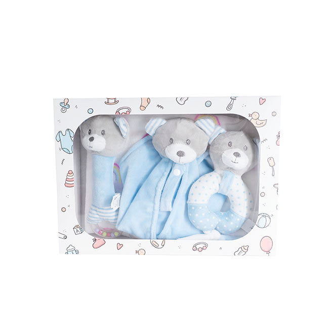 Baby Gift Pack Bear Accessories And Blanket Baby Blue