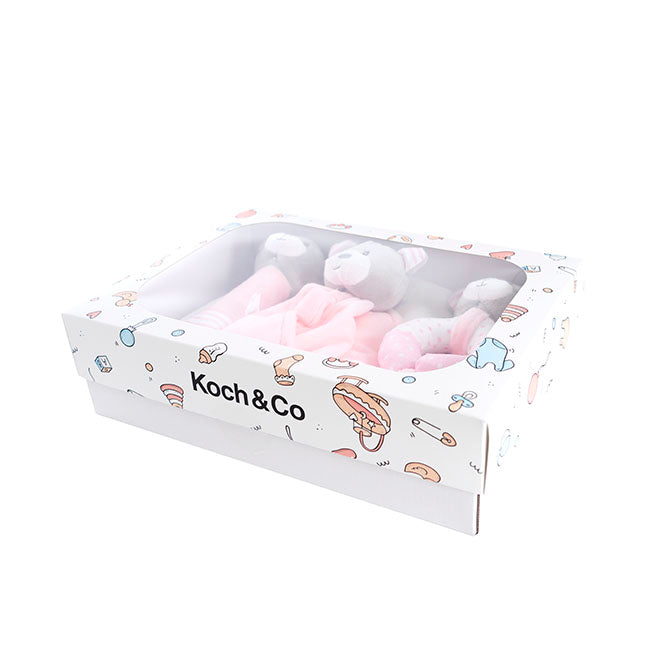 Baby Gift Pack Bear Accessories And Blanket Baby Pink