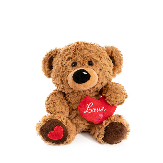 James Bear with Red Heart Brown (24cmST)