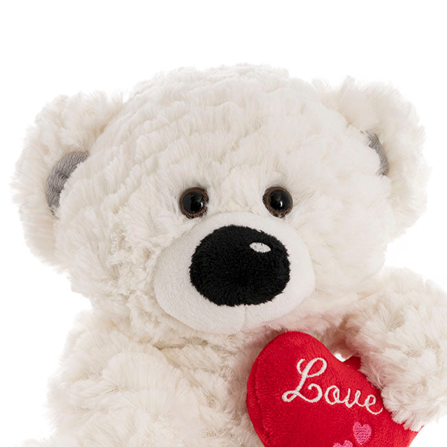James Bear with Red Heart White (24cmST)