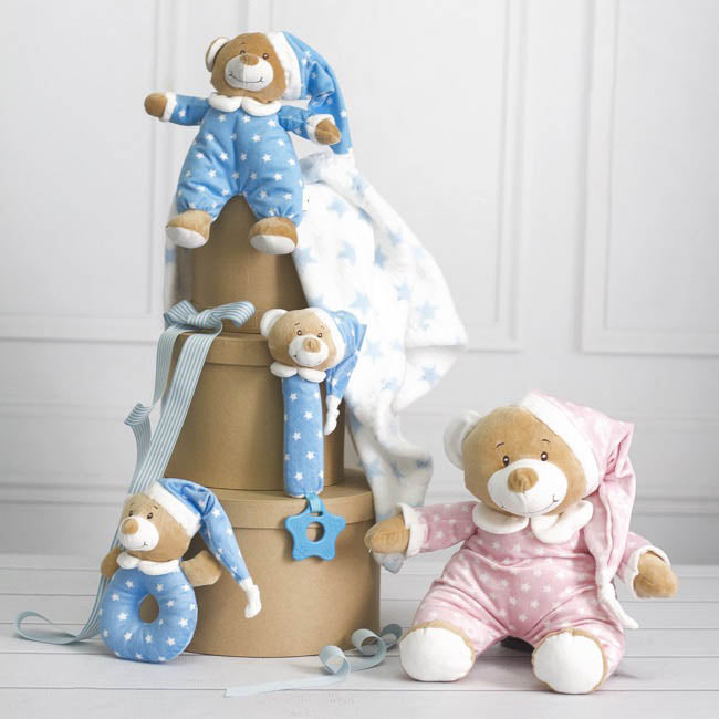 Starbright Teddy Bear Gift Pack Bear and Blanket Blue