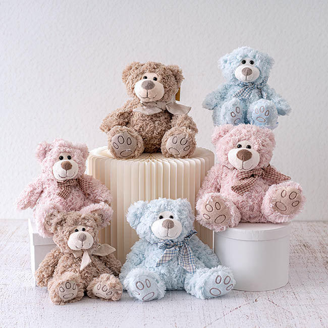 Luke Teddy Bear Baby Blue (25cmH)