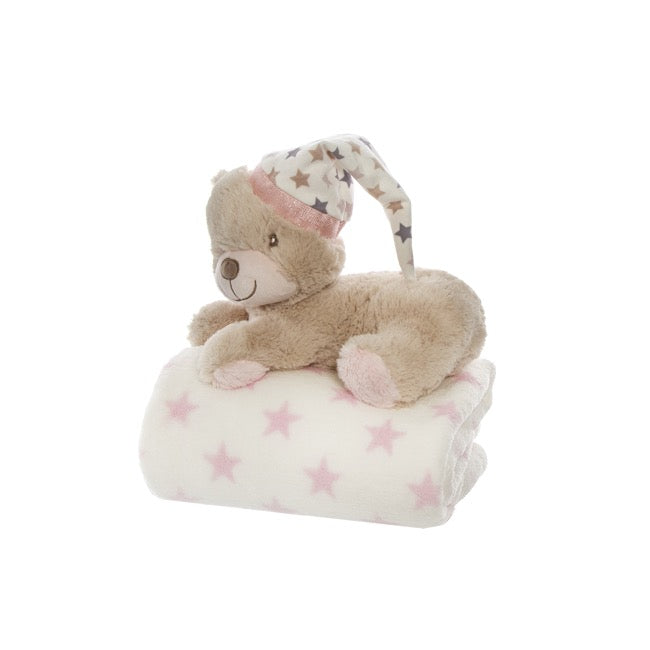 Lily Teddy Bear Gift Pack Pink (22cmHT)