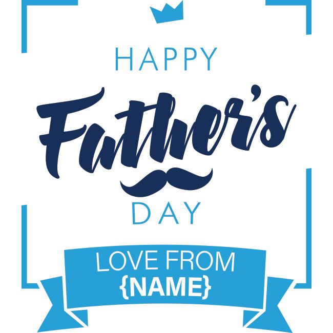 Happy Fathers Day Moustache - Oscar Teddy Bear (25cmST)