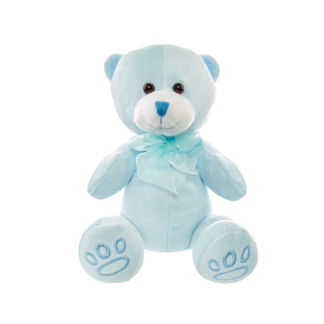 Teddy Bear Baby Paw Print Blue (15cmST)