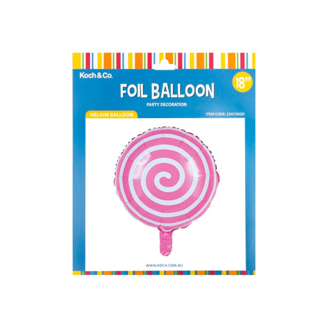 Foil Balloon 18" (45cmD) Pack 5 Round Lollipop Baby Pink