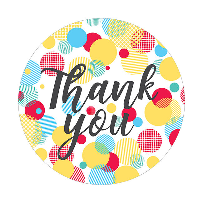 Foil Balloon 9" (22.5cmD) Pack 5 Round Thank you