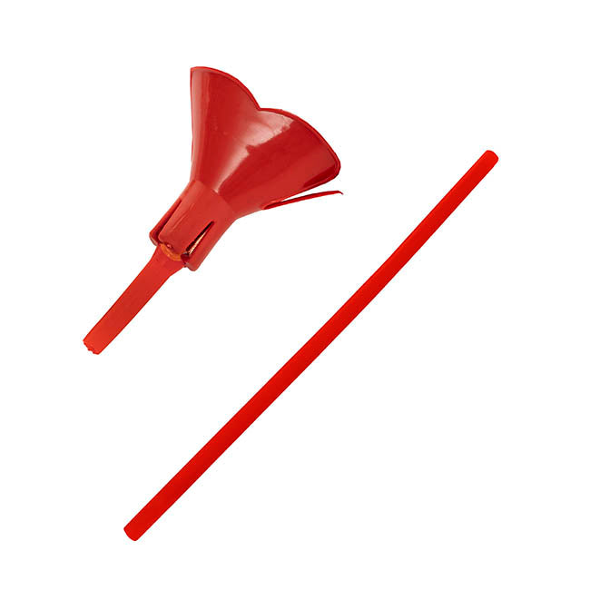Foil Balloon 9" (22.5cmD) Air Fill Love Heart Red