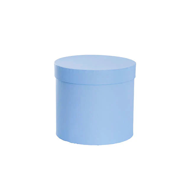 Soft Toy Gift Hat Box Round Airy Blue (15cmWx13.5cmH)