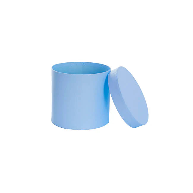 Soft Toy Gift Hat Box Round Airy Blue (15cmWx13.5cmH)