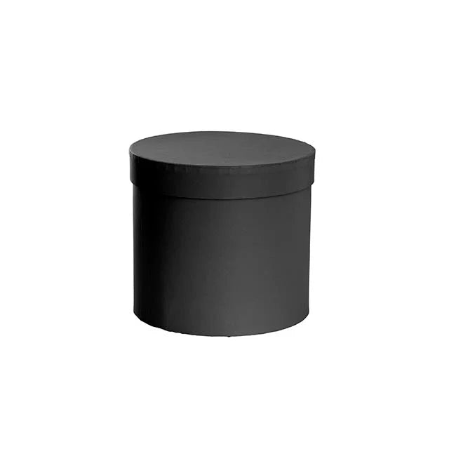 Soft Toy Gift Hat Box Round Black (15cmWx13.5cmH)