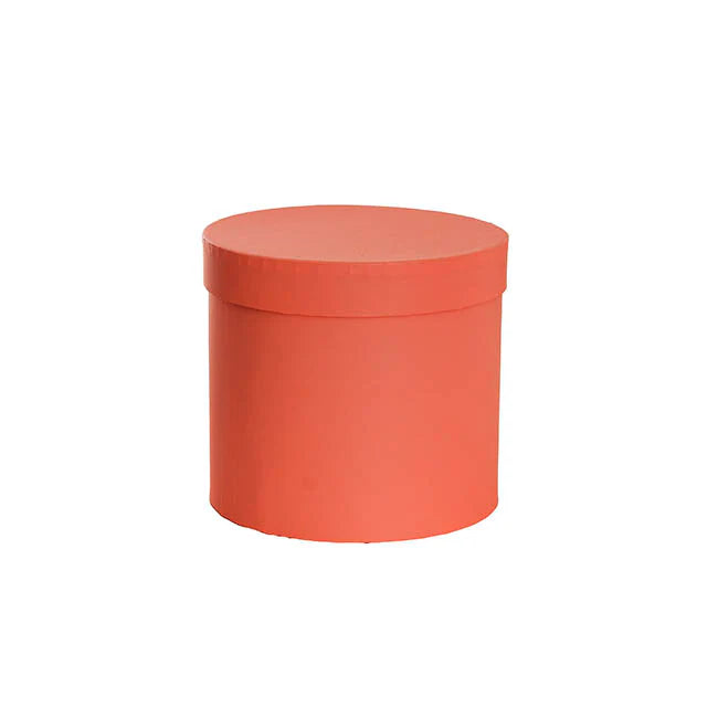 Soft Toy Gift Hat Box Round Burnt Ochre (15cmWx13.5cmH)
