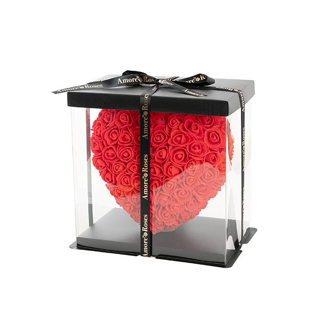Amore Rose Love Heart Red (20cmH)