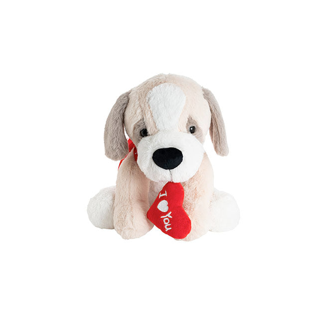 Max I Love You Puppy Plush Soft Toy Soft Beige (27cmHT)