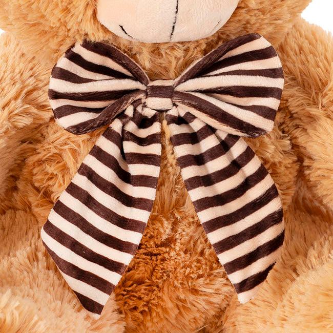 Teddy Bear Wilson w Striped Bow Brown (30cmST)