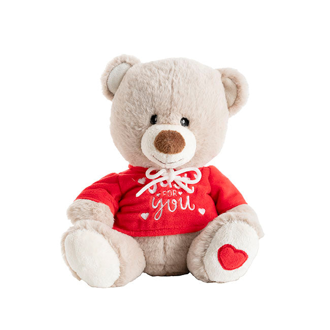 Just For You Teddy Bear Tom w Hoodie Grey (21cmST)