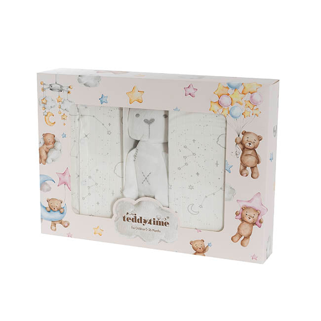 Constellation Print 100% Cotton Baby Gift Box Set 8 White