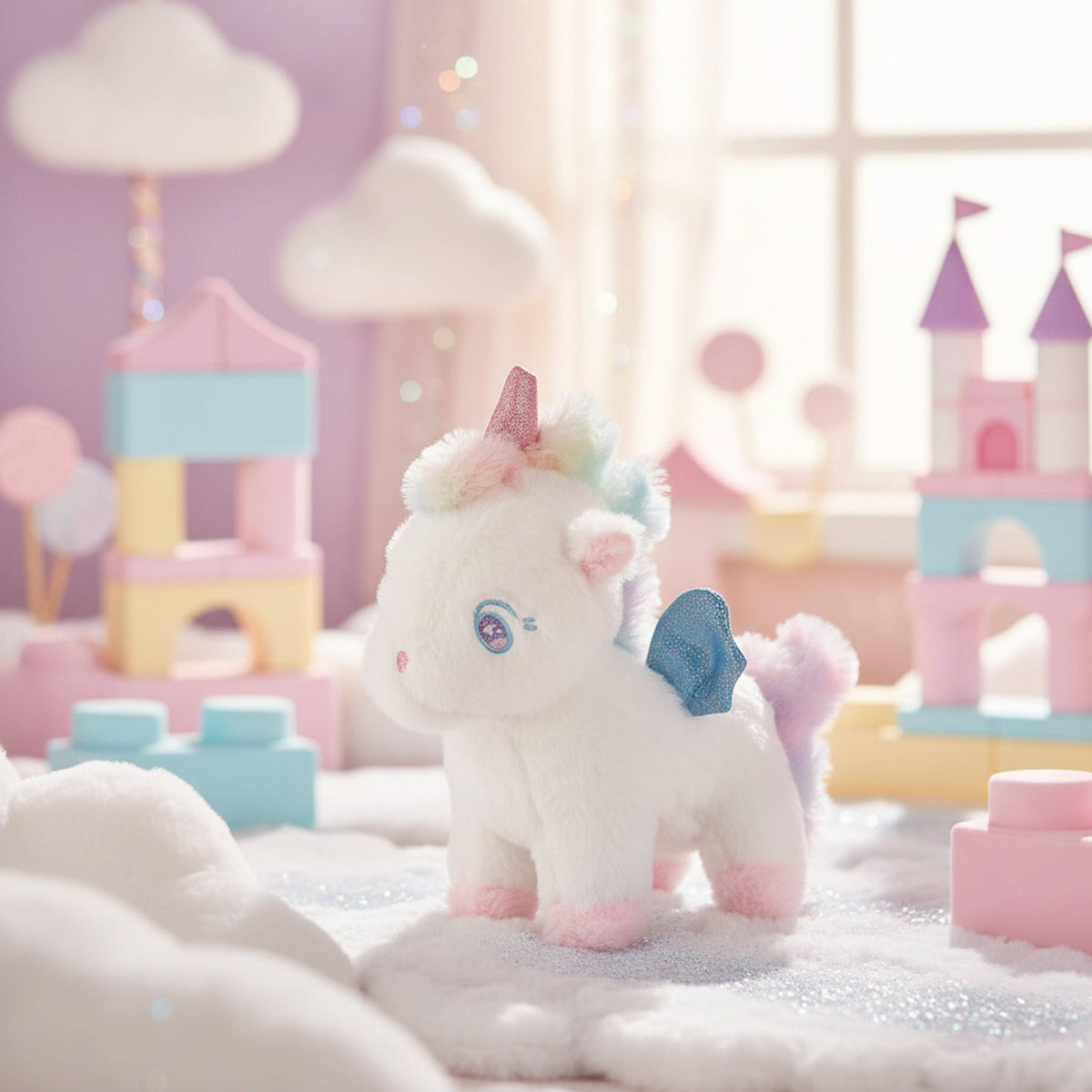 Unicorn Charlotte Plush Soft Toy White (24cmHT)