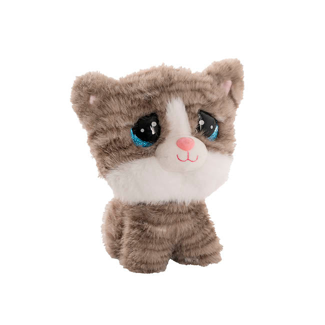Cat Luna Plush Soft Toy Grey (24cmST)
